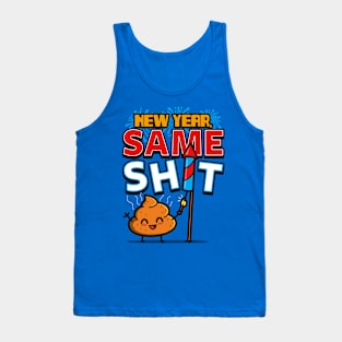 New Year 2024 Funny Cute Kawaii Poop Original Cartoon Meme Tank Top